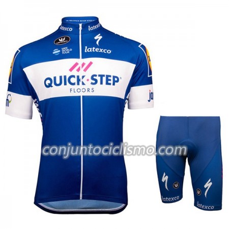 Conjunto Maillot + Culotte Corto 2018 Quick Step Floors N001